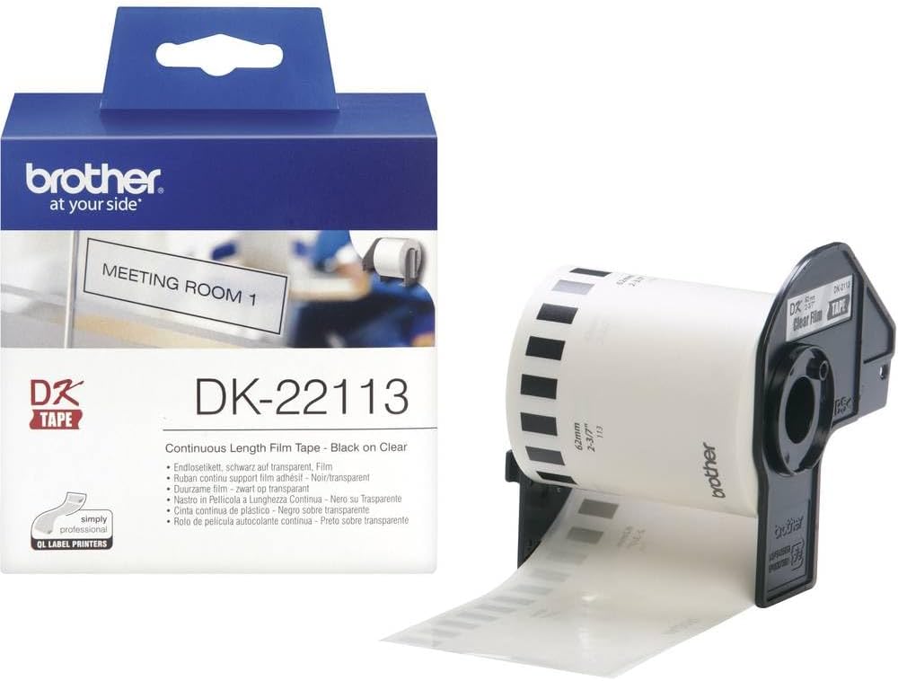 Rolo Contínuo Brother DK-22113 Transparente 62mm - Imagem 1
