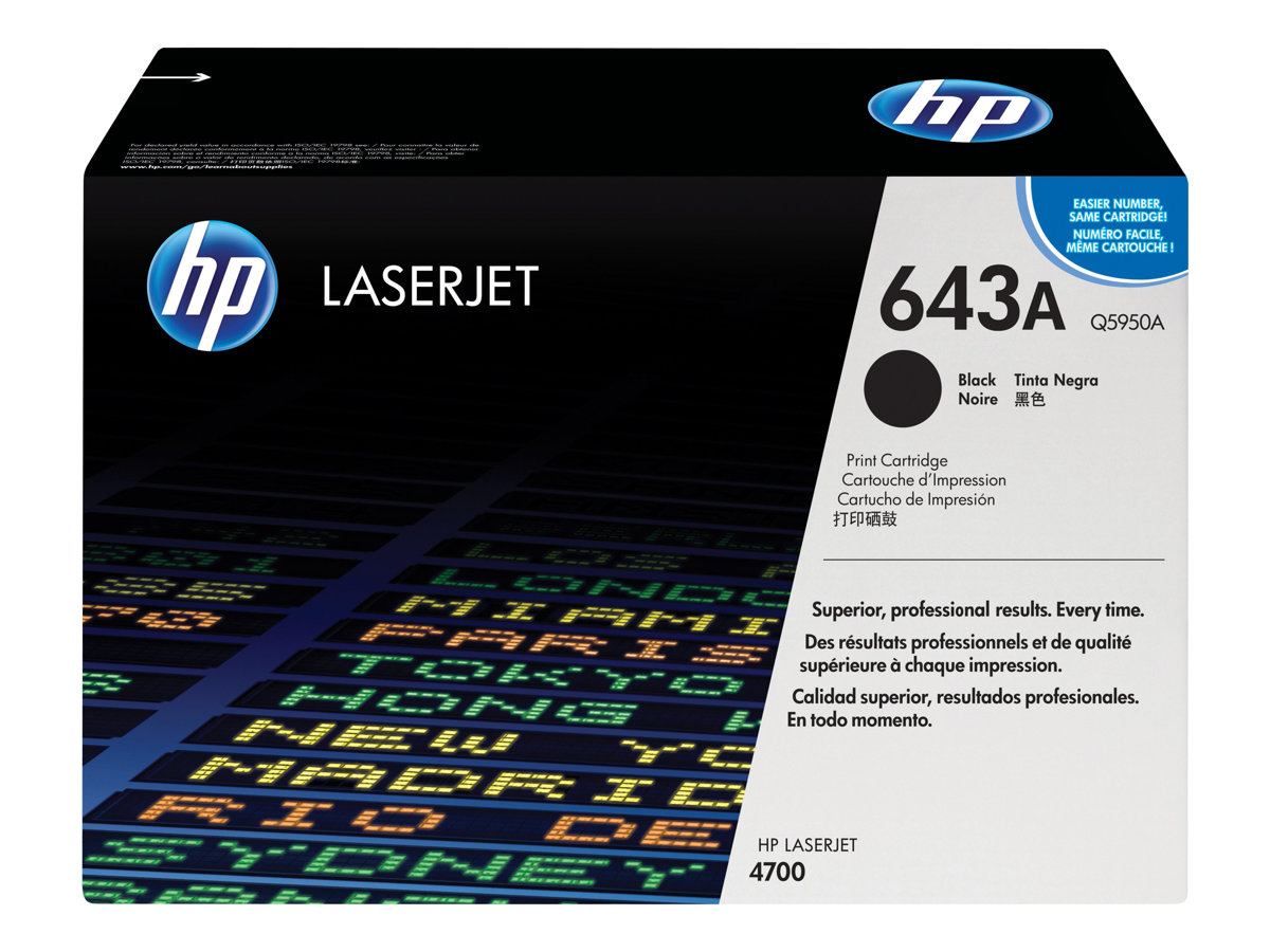 Cartucho de Toner HP 643A Preto Original - Imagem 1