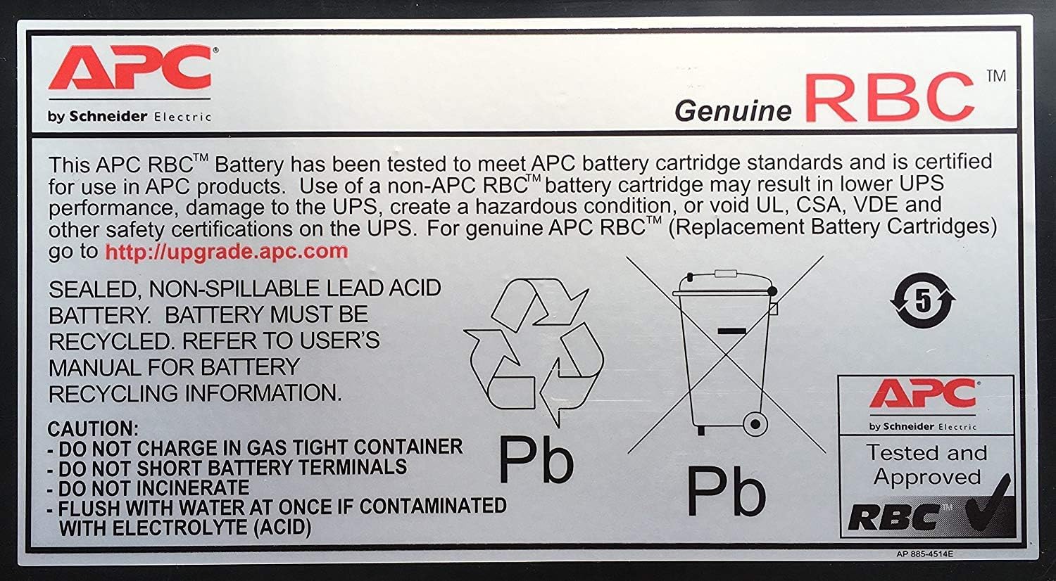 Cartucho de Bateria de Substituição para UPS APC 55 Ácido-Chumbo 2 Células Preto - Imagem 2