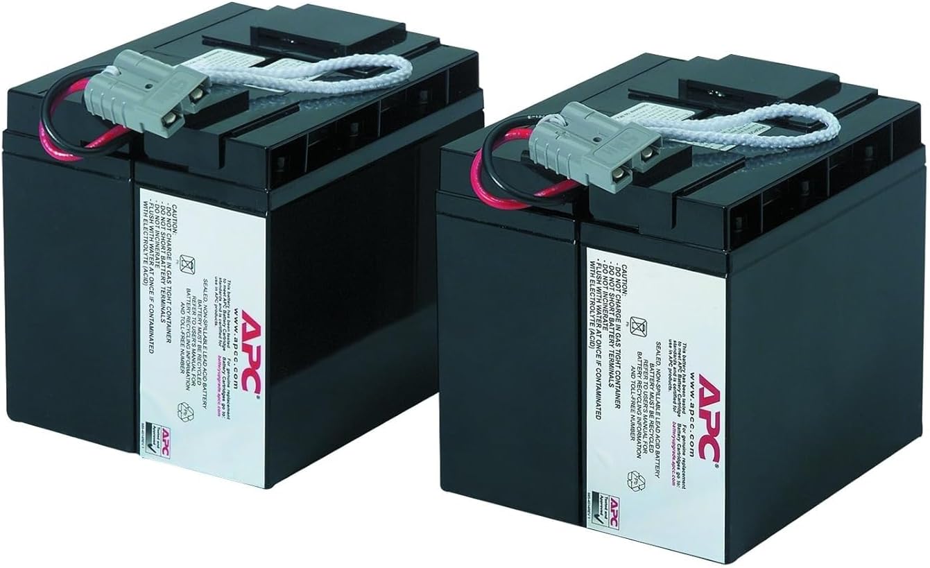 Cartucho de Bateria de Substituição para UPS APC 55 Ácido-Chumbo 2 Células Preto