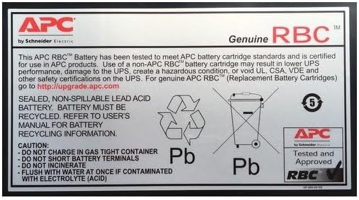 Cartucho de Bateria de Substituição para UPS APC 55 Ácido-Chumbo 2 Células Preto - Imagem 3