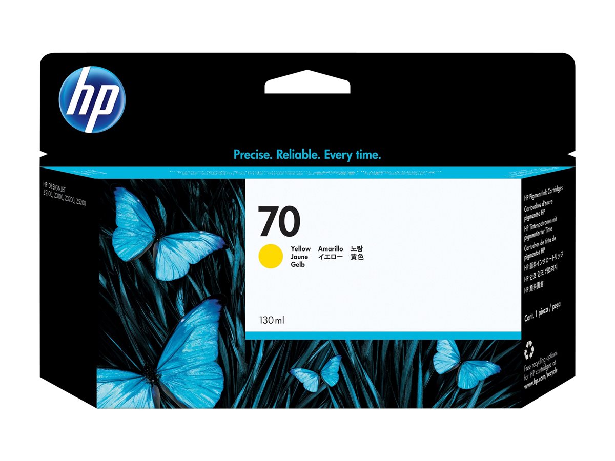 Tinteiro HP 70 130ml Amarelo Original - Imagem 3