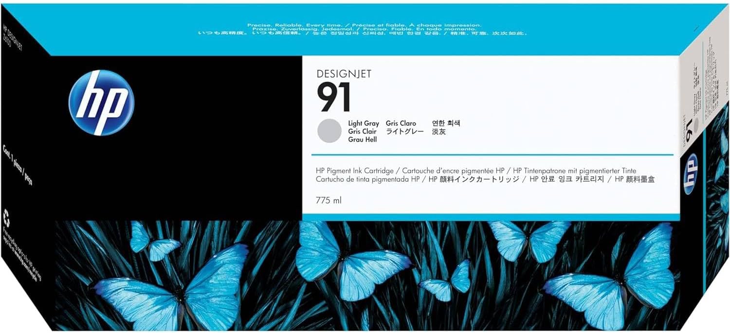 Tinteiro HP 91 Cinza Claro 775 ml Original - Imagem 1