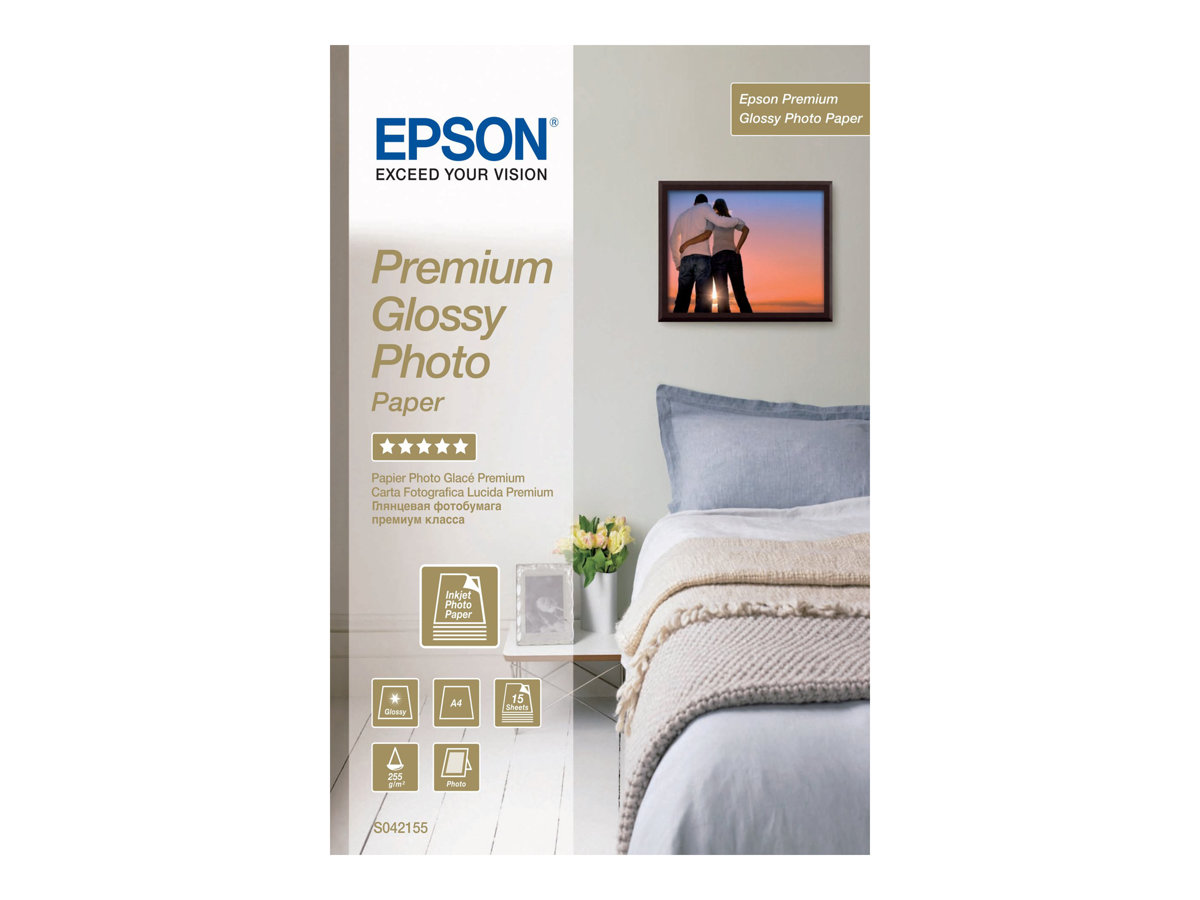 Papel Fotográfico Epson Premium Brilhante A4 15 Folhas - Imagem 1