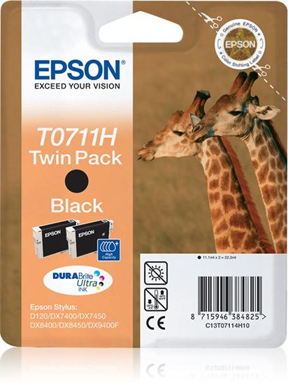 Tinteiro Epson T0711 Preto Pack Duplo XL - Imagem 1