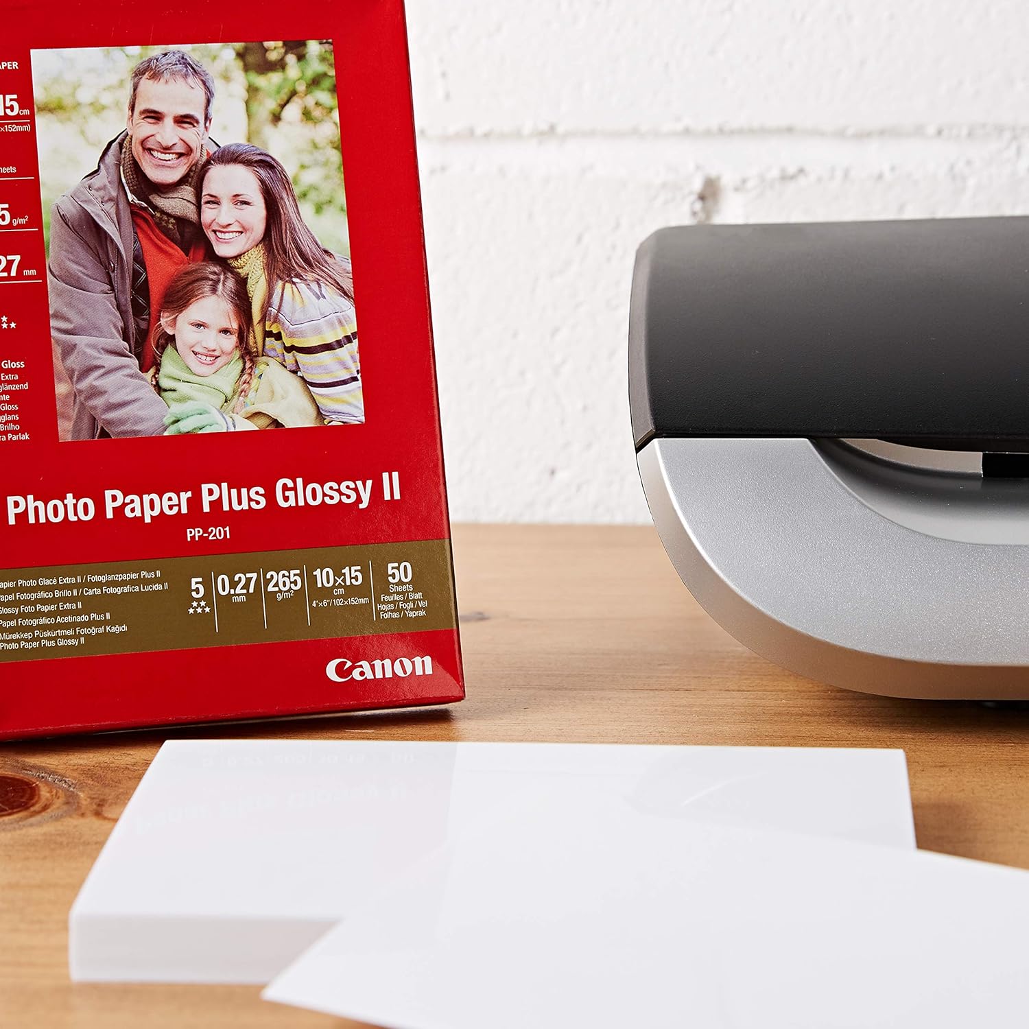 Papel Fotográfico Canon Photo Paper Plus Glossy II PP-201 Brilhante 10x15 50 folhas