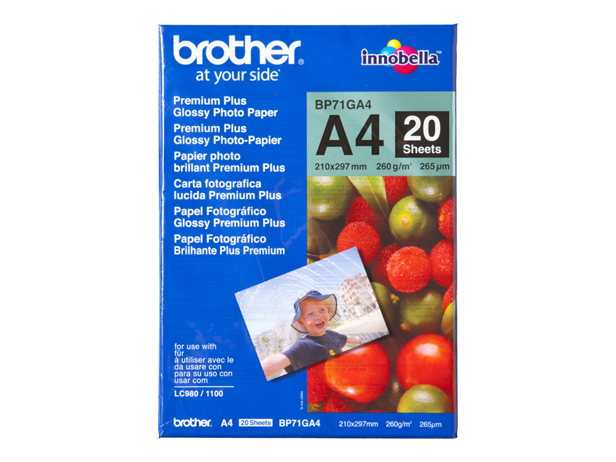 Papel Fotográfico Brother Innobella Premium Plus BP71GA4 Brilhante A4 20 Folhas - Imagem 2