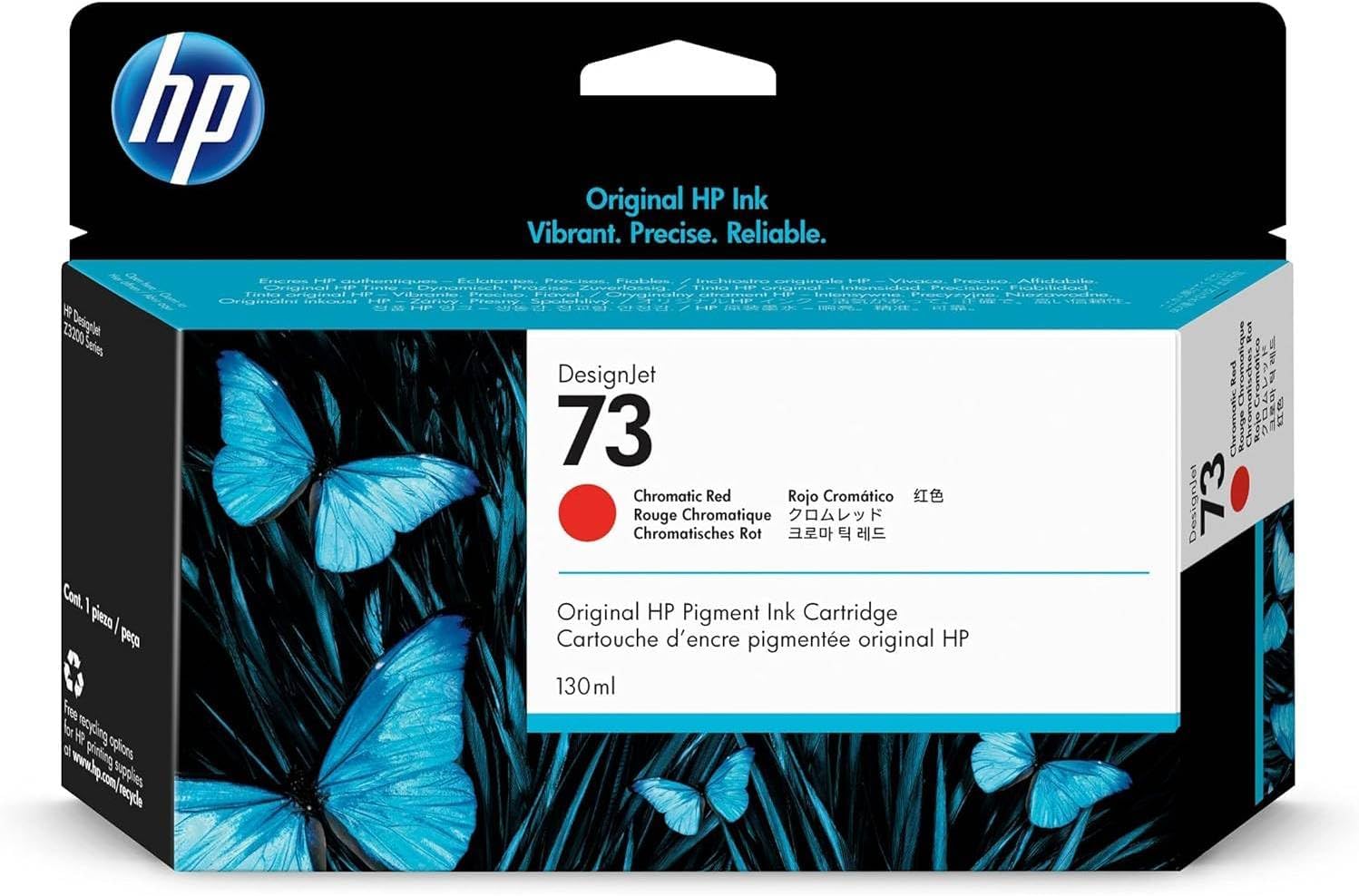 Tinteiro HP 73 Original 130ml Vermelho Cromático - Imagem 1