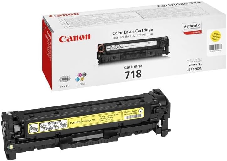 Cartucho de Toner Canon 718 Amarelo Original - Imagem 3