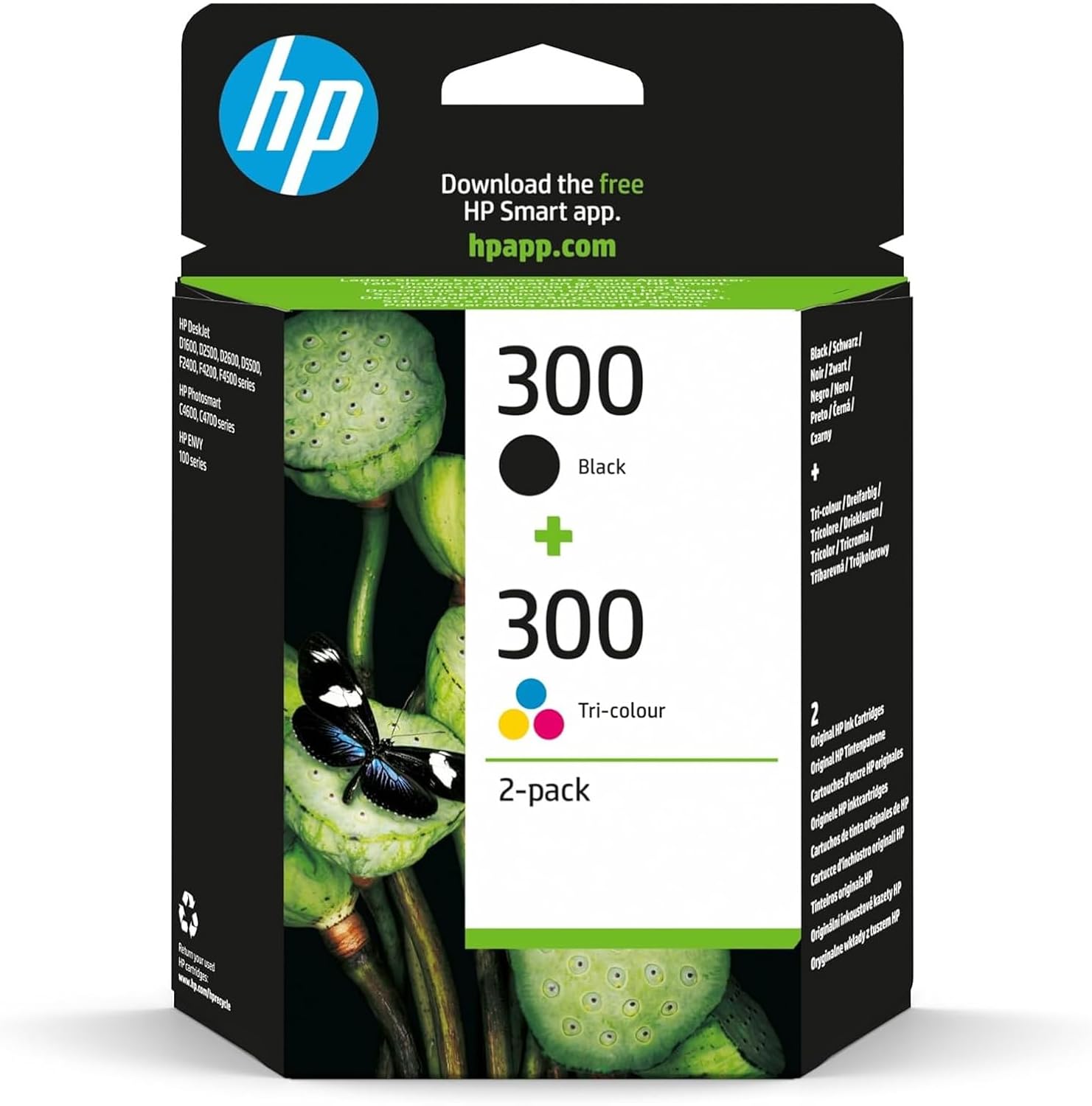 Tinteiro HP 300 Original Pack de 2 Preto e Cor