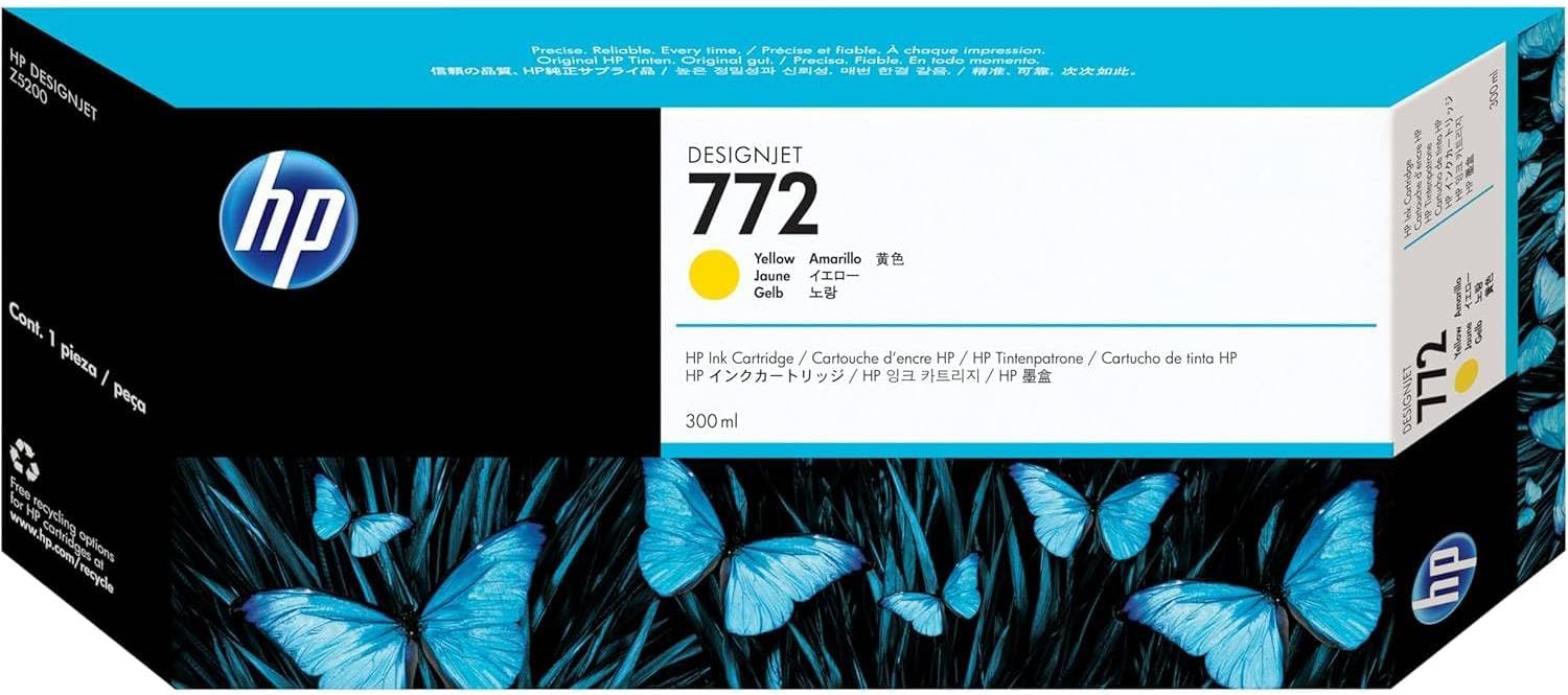 Tinteiro HP 772 Amarelo Original 300 ml
