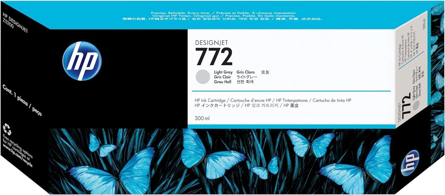 Tinteiro HP 772 DesignJet Original 300 ml Cinza Claro