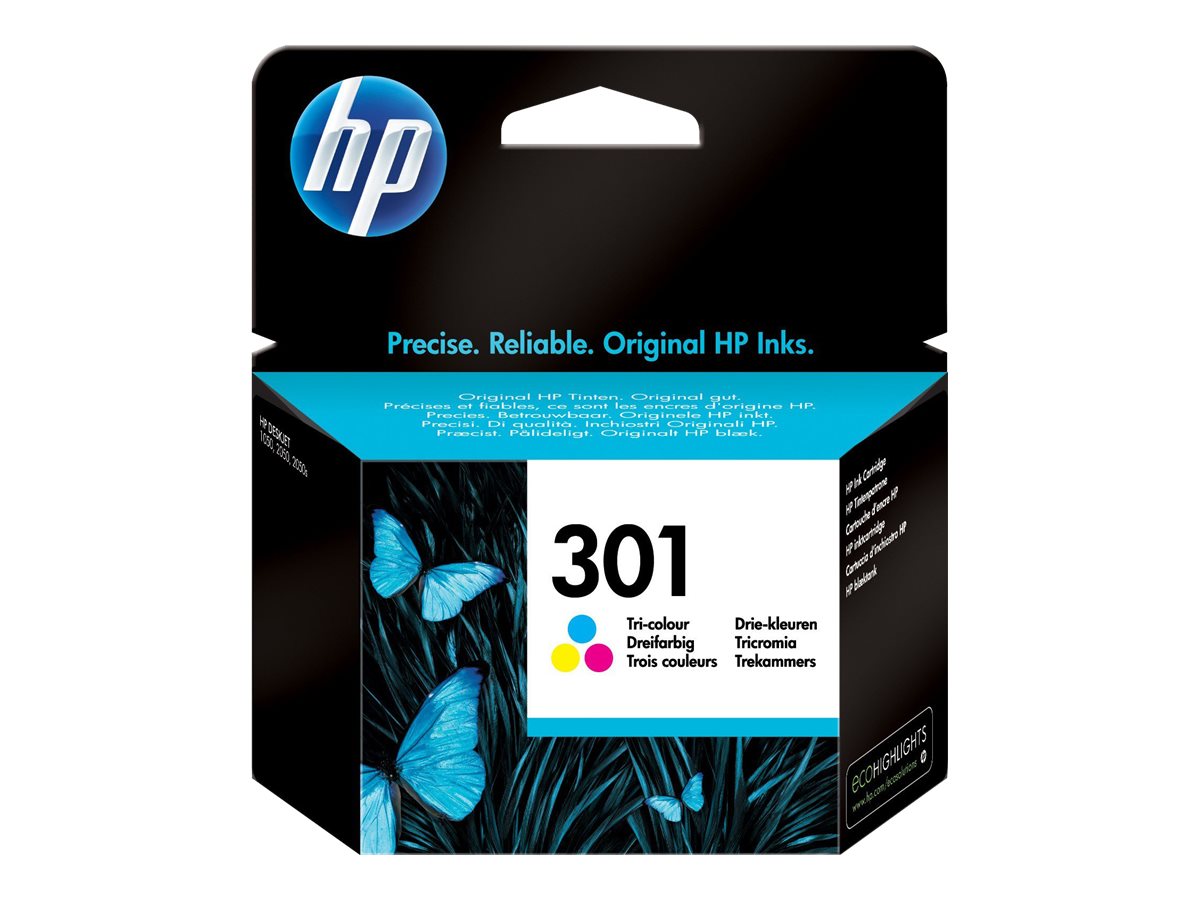 Tinteiro HP 301 Tricolor Original 3 ml - Imagem 1