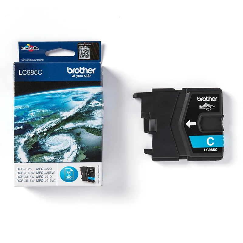 Tinteiro Brother LC985C Ciano 260 Páginas para DCP-J125 DCP-J315 MFC-J265 MFC-J415 - Imagem 3