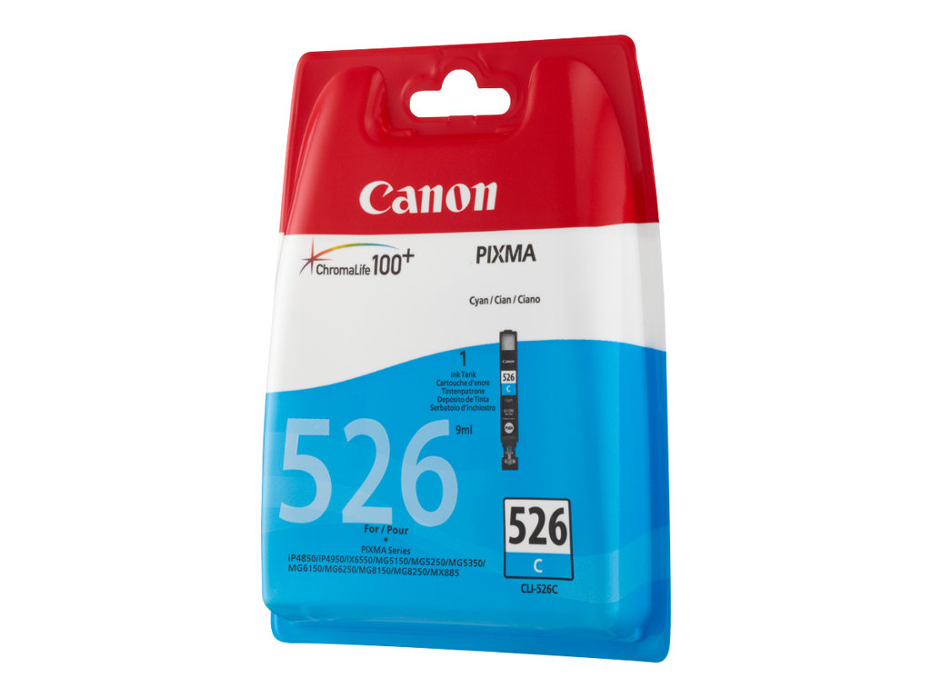 Canon CLI-526C - 9 ml - azul cyan - original - tanque de tinta - para PIXMA iP4950, iX6550, MG5250, MG5350, MG6150, MG6250, MG8150, MG8250, MX715, MX885, MX895 - Imagem 3
