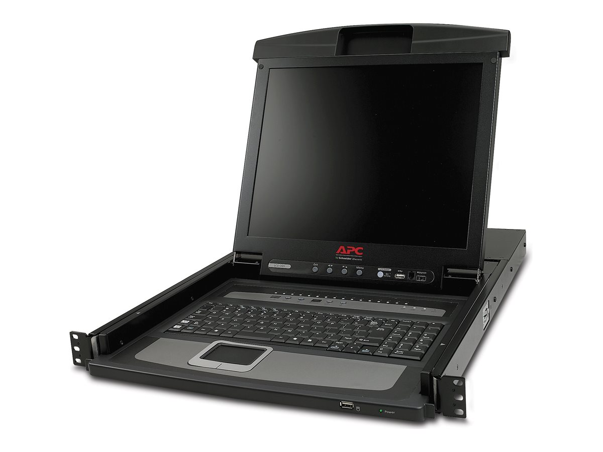 Consola KVM LCD APC 17" 16 Portas Montagem em Bastidor 1U Preto - Imagem 2