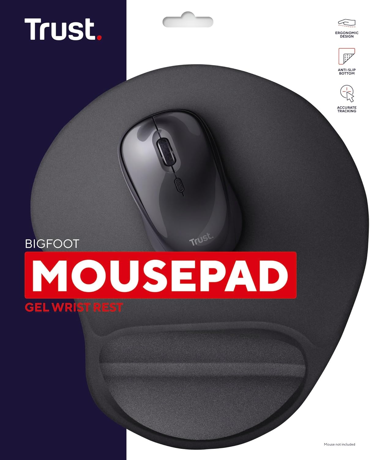 Tapete de Rato Trust Bigfoot Gel Apoio Pulso Preto - Imagem 8