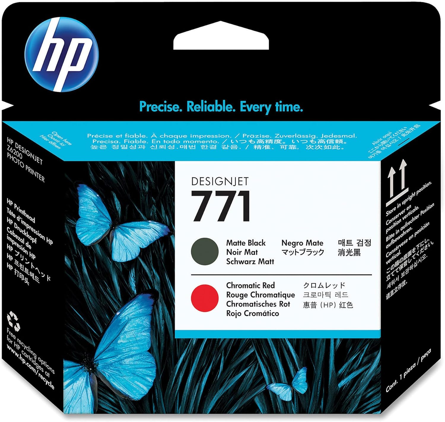 Cabeça de Impressão HP 771 Preto Opaco Vermelho Cromático