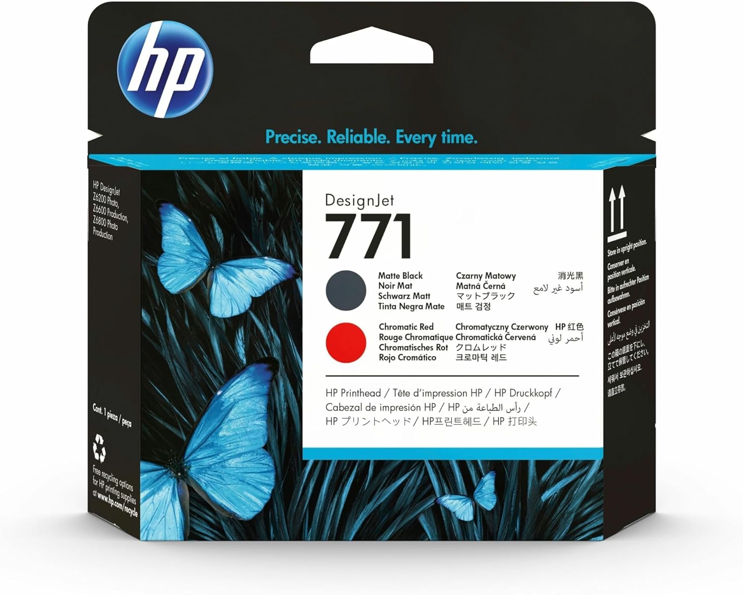 Cabeça de Impressão HP 771 Preto Opaco Vermelho Cromático - Imagem 2