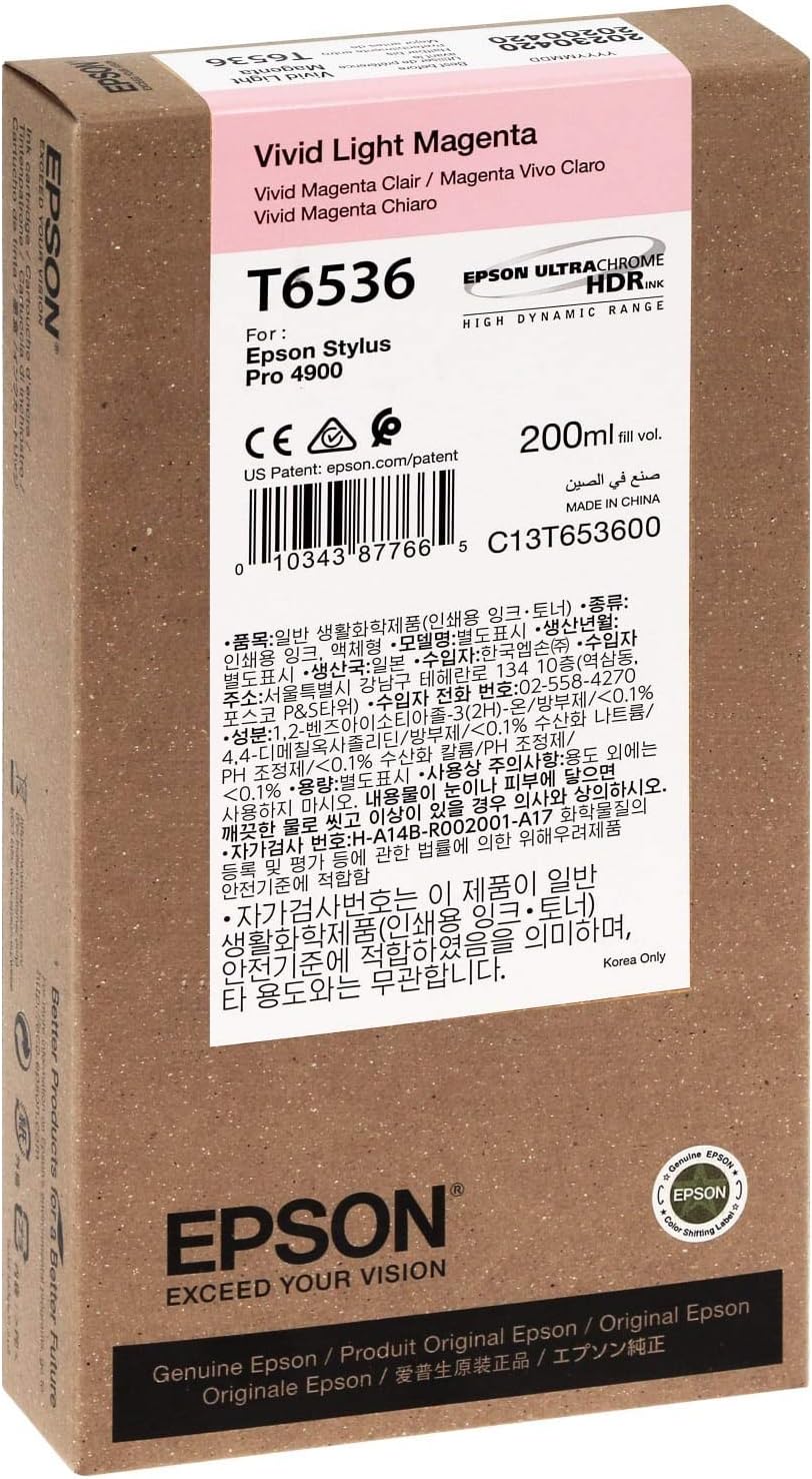 Tinteiro Epson 200 ml Magenta Claro Vivo Original