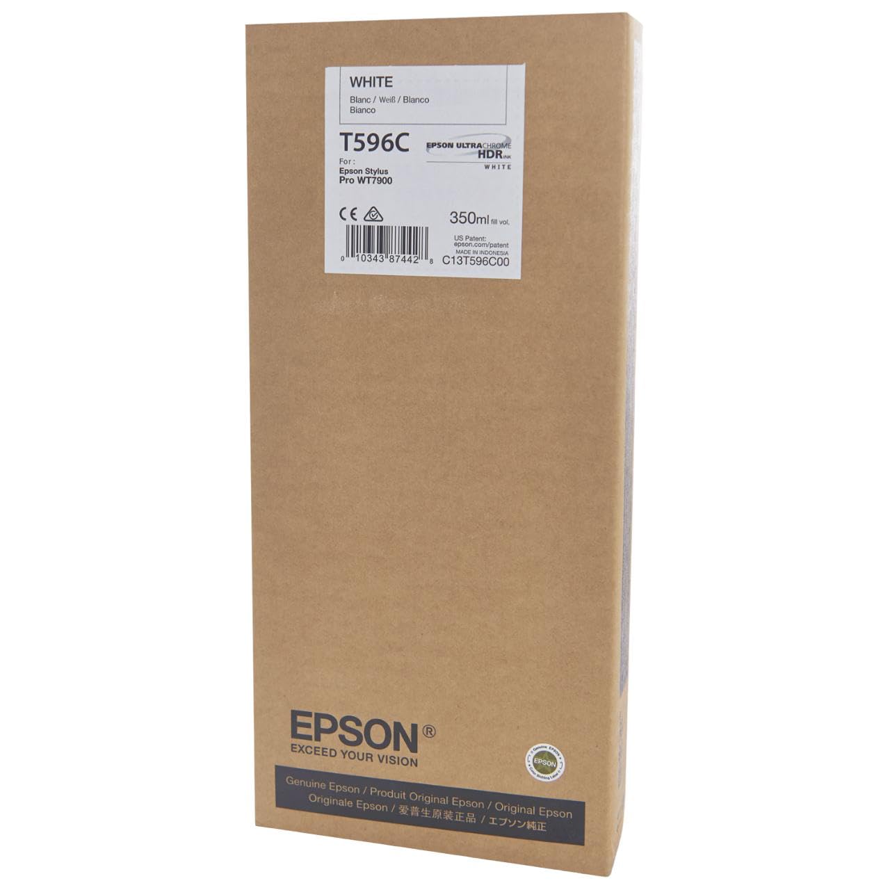Tinteiro Epson T596C 350 ml Branco Original