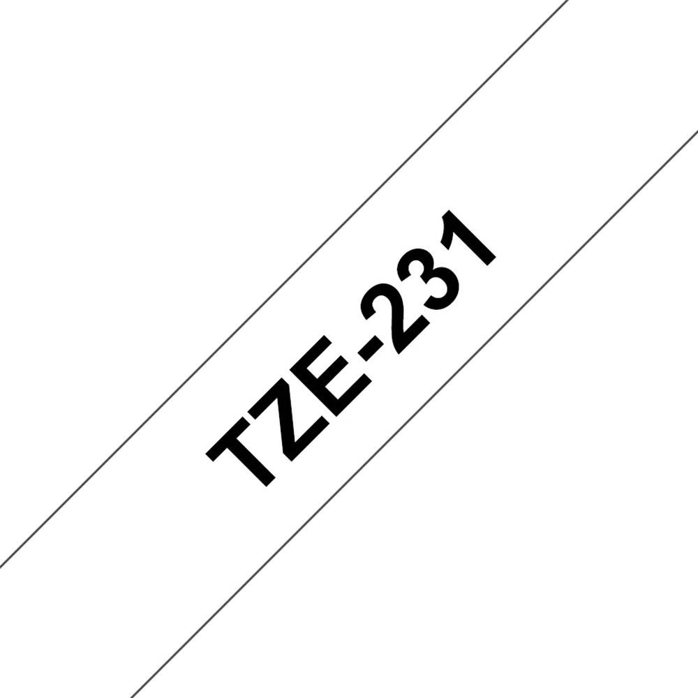 Cassete Fita Brother TZe-231 12mm Preto Branco Laminada - Imagem 4
