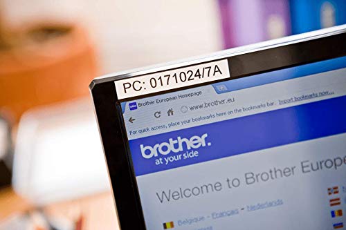 Fita Laminada Brother TZe-S211 Extra Forte Preto Branco 6 mm - Imagem 4