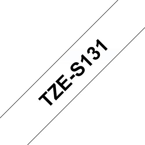 Fita Cassete Brother TZe-S131 Extra Forte Preto sobre Branco 12mmx8m - Imagem 2