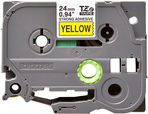 Fita Brother TZe-S651 Preto Amarelo 24 mm Adesivo Forte - Imagem 3