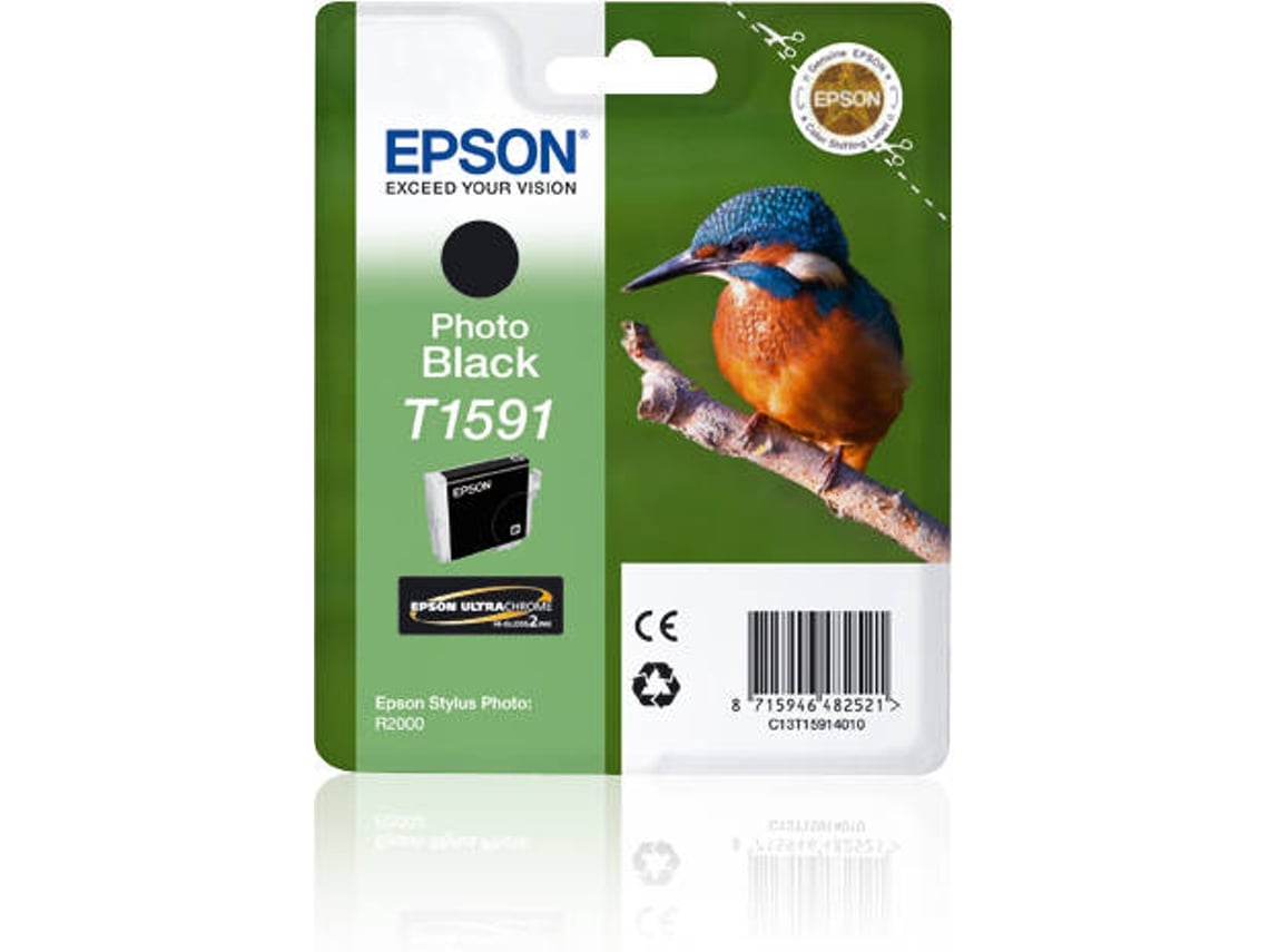 Tinteiro Epson T1591 Preto Foto 17 ml Original - Imagem 1