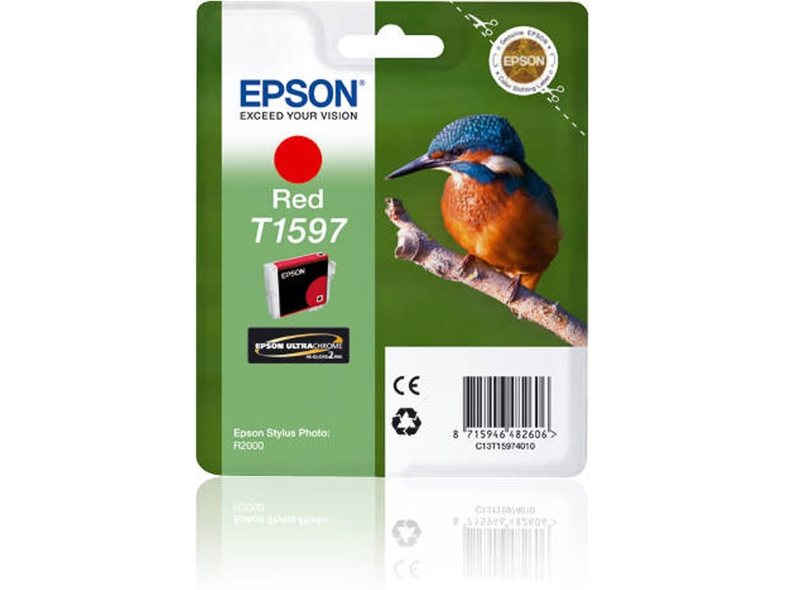 Tinteiro Epson T1597 17 ml Vermelho - Imagem 1