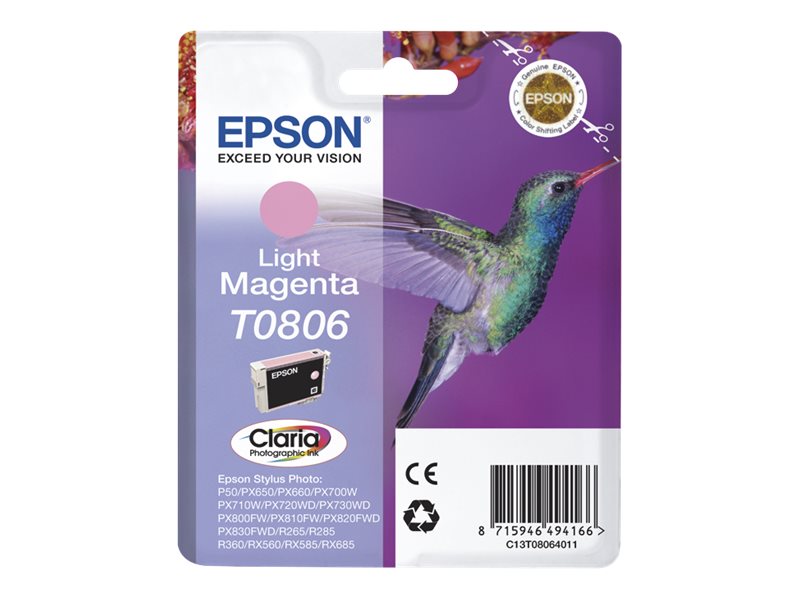 Tinteiro Epson T0806 Magenta Claro 7.4 ml Original - Imagem 4