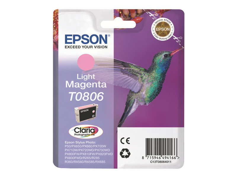 Tinteiro Epson T0806 Magenta Claro 7.4 ml Original