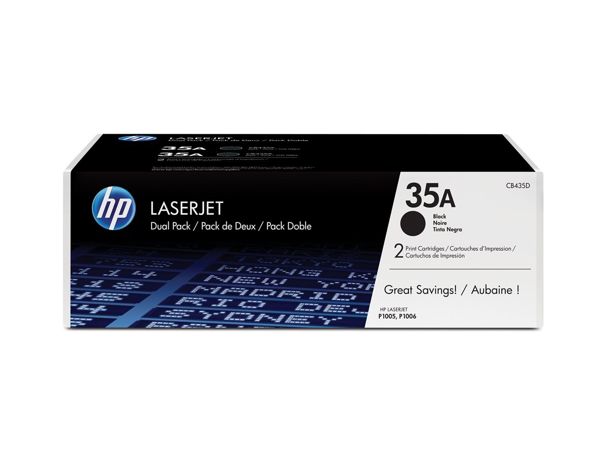 Cartucho Toner HP 35A Preto Pack de 2 Original - Imagem 2