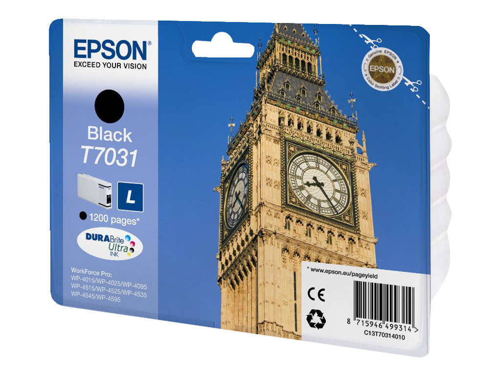Tinteiro Epson T7031 Preto Tamanho L 24ml - Imagem 1