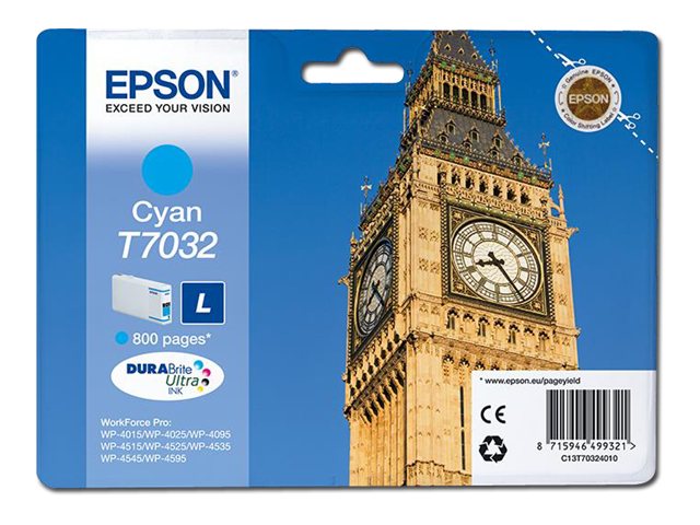Tinteiro Epson T7032 Azul Cyan 9.6ml L - Imagem 1