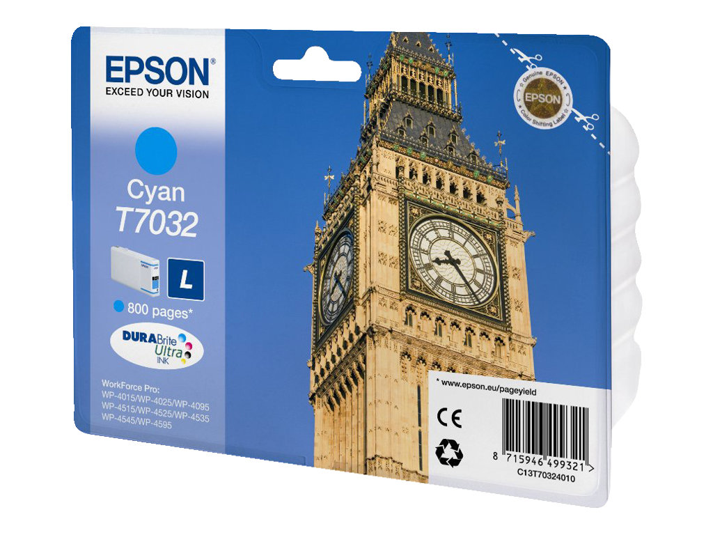 Tinteiro Epson T7032 Azul Cyan 9.6ml L - Imagem 2