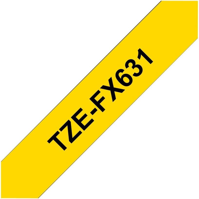 Fita Flexível Brother TZe-FX631 Preto Amarelo 12mm - Imagem 2