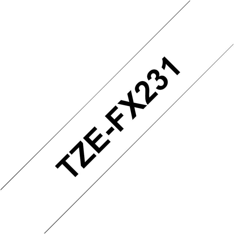 Fita Laminada Brother TZeFX231 Preto em Branco 12mm x 8m - Imagem 3