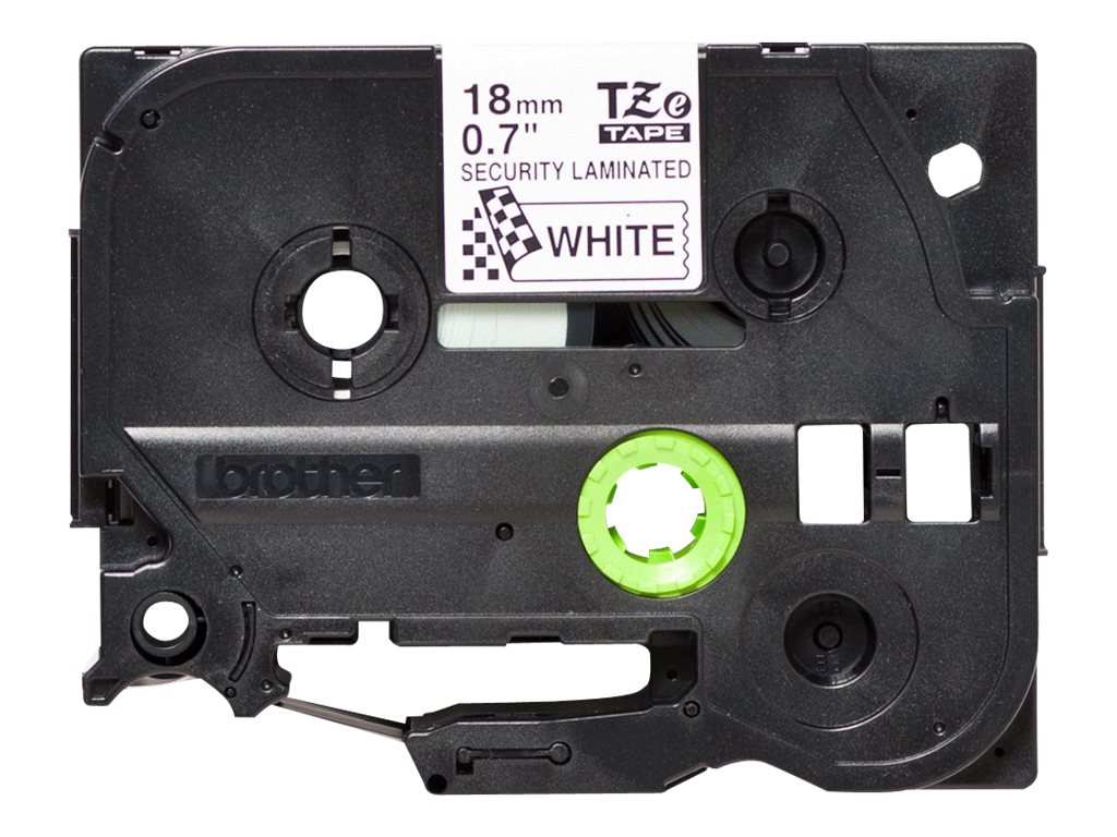 Cassete Fita Brother TZe-SE4 18mm Laminada Preto/Branco - Imagem 2
