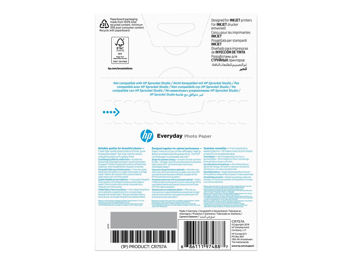 Papel Fotográfico HP Everyday Brilhante 10x15 cm 100 folhas - Imagem 2