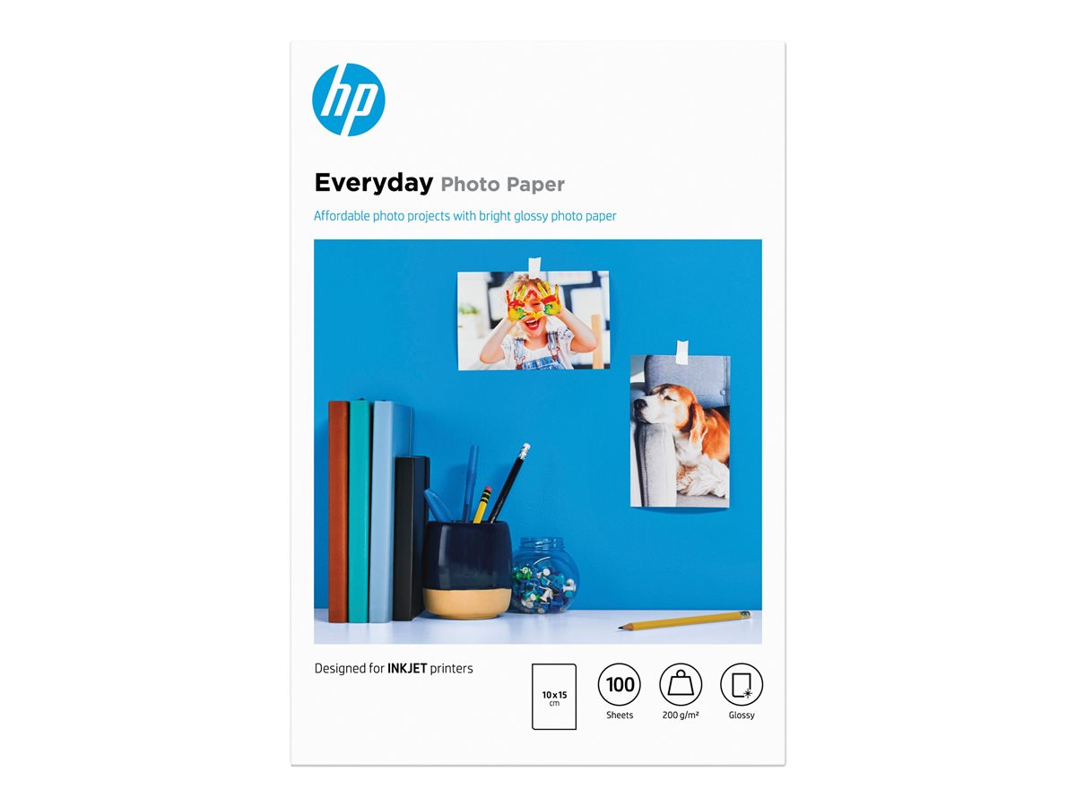 Papel Fotográfico HP Everyday Brilhante 10x15 cm 100 folhas