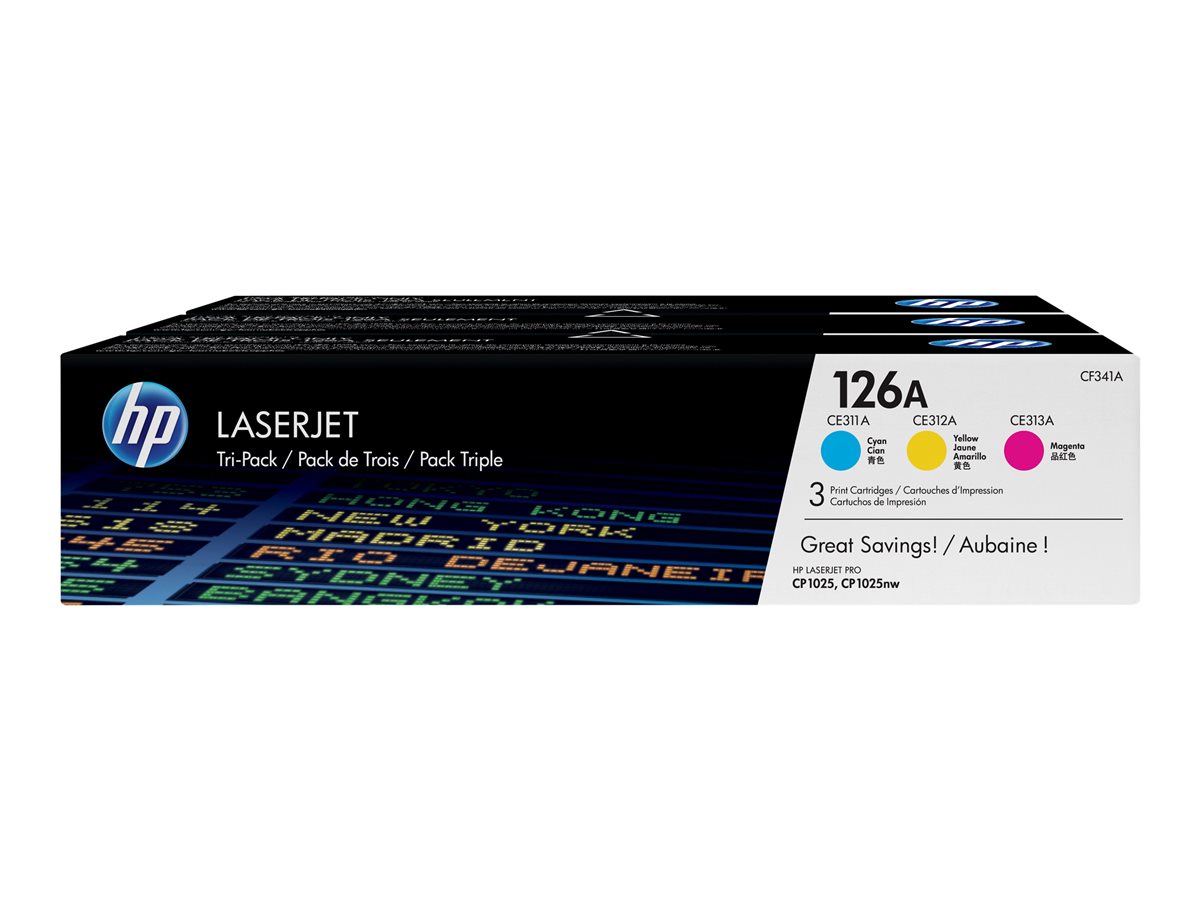 Toner HP 126A Pack 3 Cores Original - Imagem 1