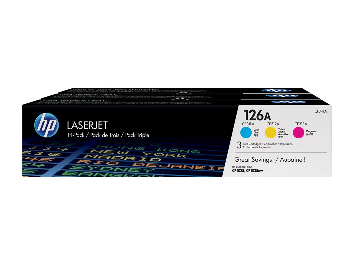 Toner HP 126A Pack 3 Cores Original - Imagem 2
