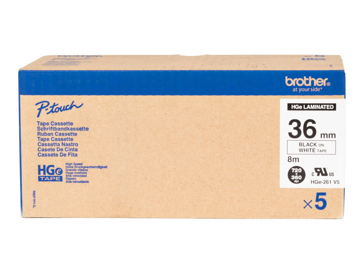 BROTHER HGE261V5 tape cassette 36mmx8m 5 pack
