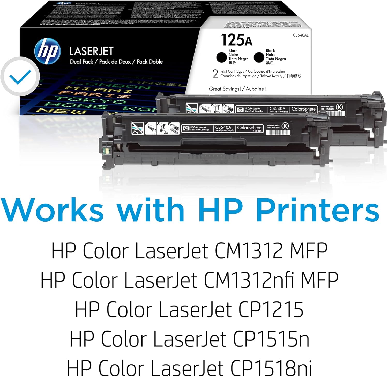 Cartucho Toner HP 125A Pack 2 Preto Original - Imagem 2