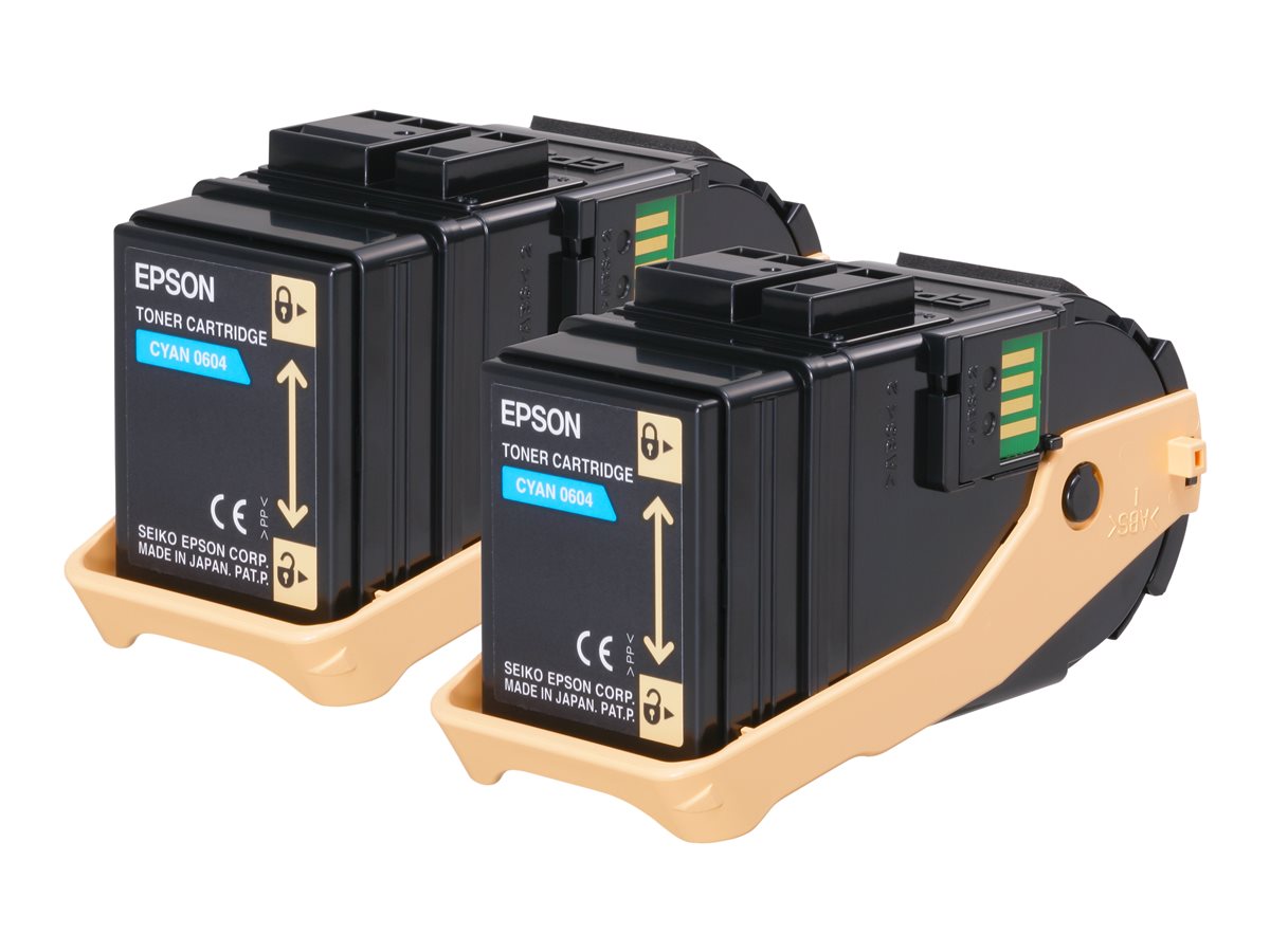 Cartucho Toner Epson Pack Duplo Ciano Original - Imagem 2