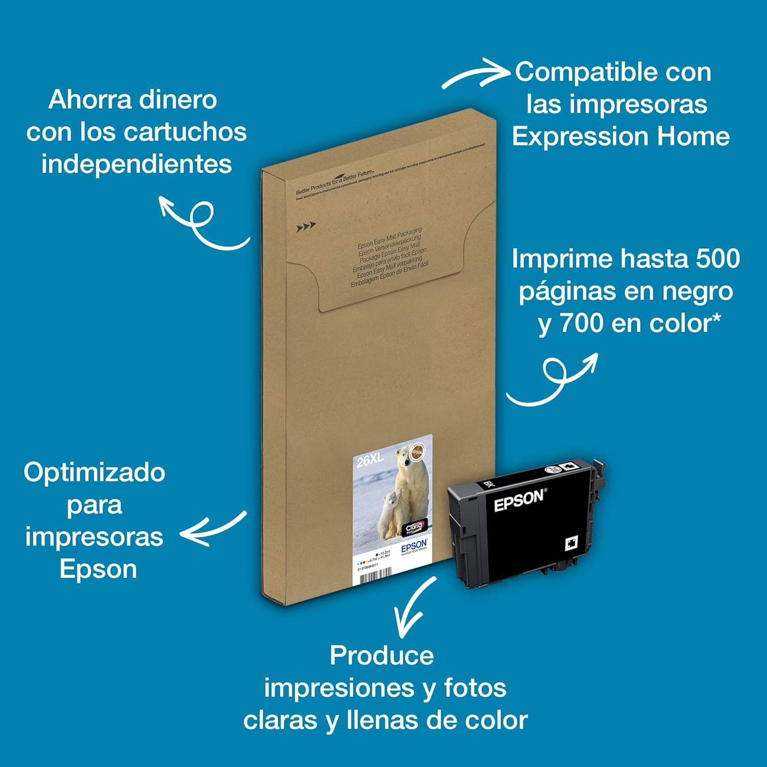 Tinteiro Epson 26XL Original Multipack 4 Cores XL - Imagem 2