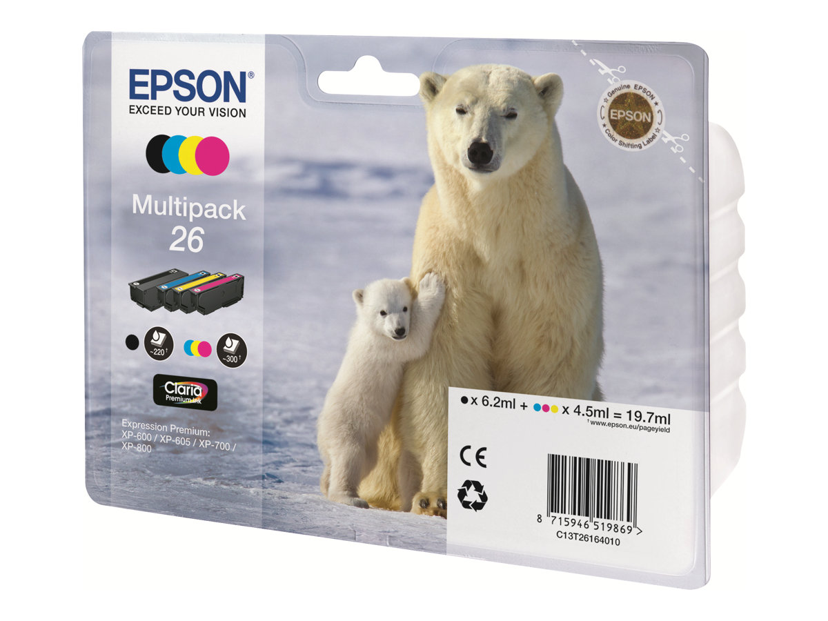 Tinteiros Multipack Epson 26 Pack 4 Cores Original - Imagem 3