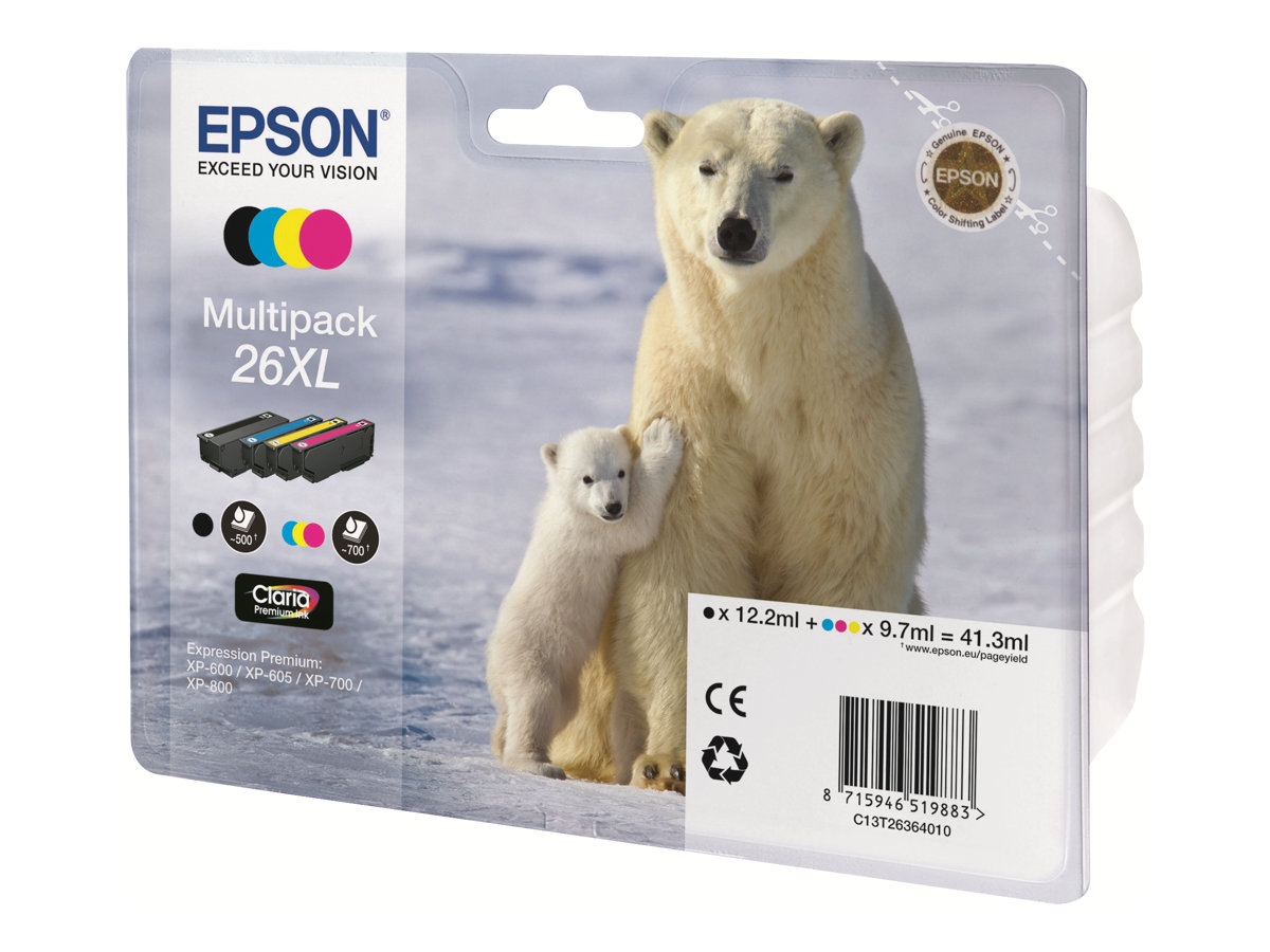 Tinteiro Epson 26XL Pack 4 Cores XL Original